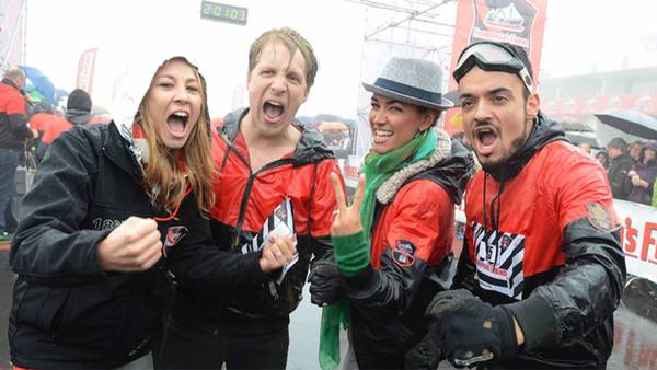Concentrated celebrity power at the Strongman Run at the Nürburgring for Fisherman's Friend