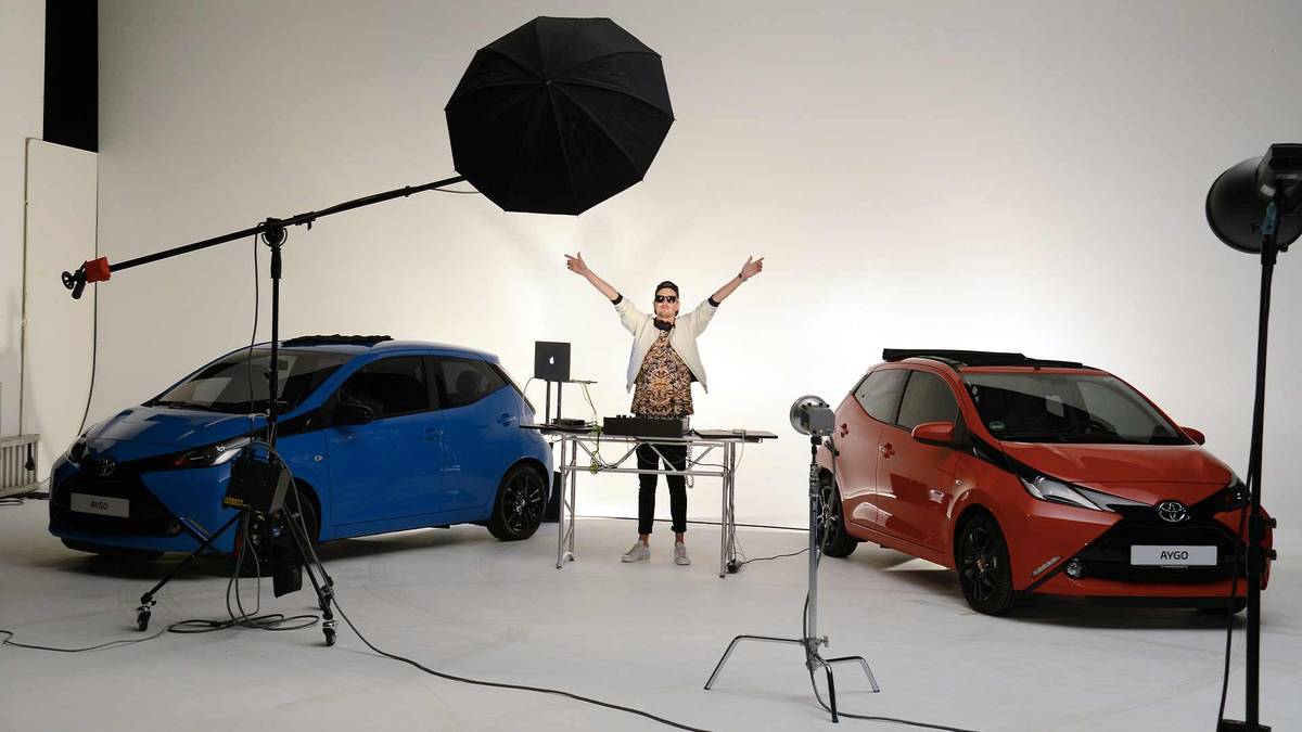 Campaign shooting with star DJ Robin Schulz for Toyota Aygo